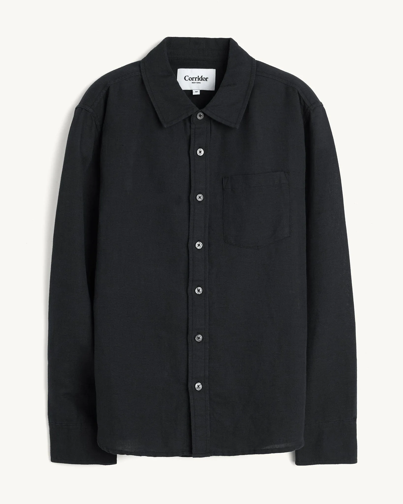 Linen Cotton LS - Black sold by Corridor