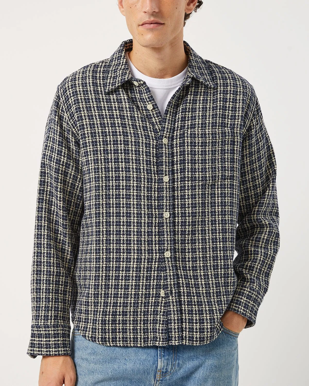 Reverse Tweed Snow Check - Blue sold by Corridor product image thumbnail 2