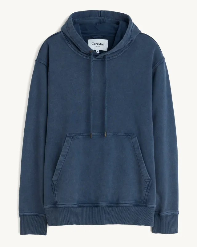 French Terry Hoodie - Navy sold by Corridor