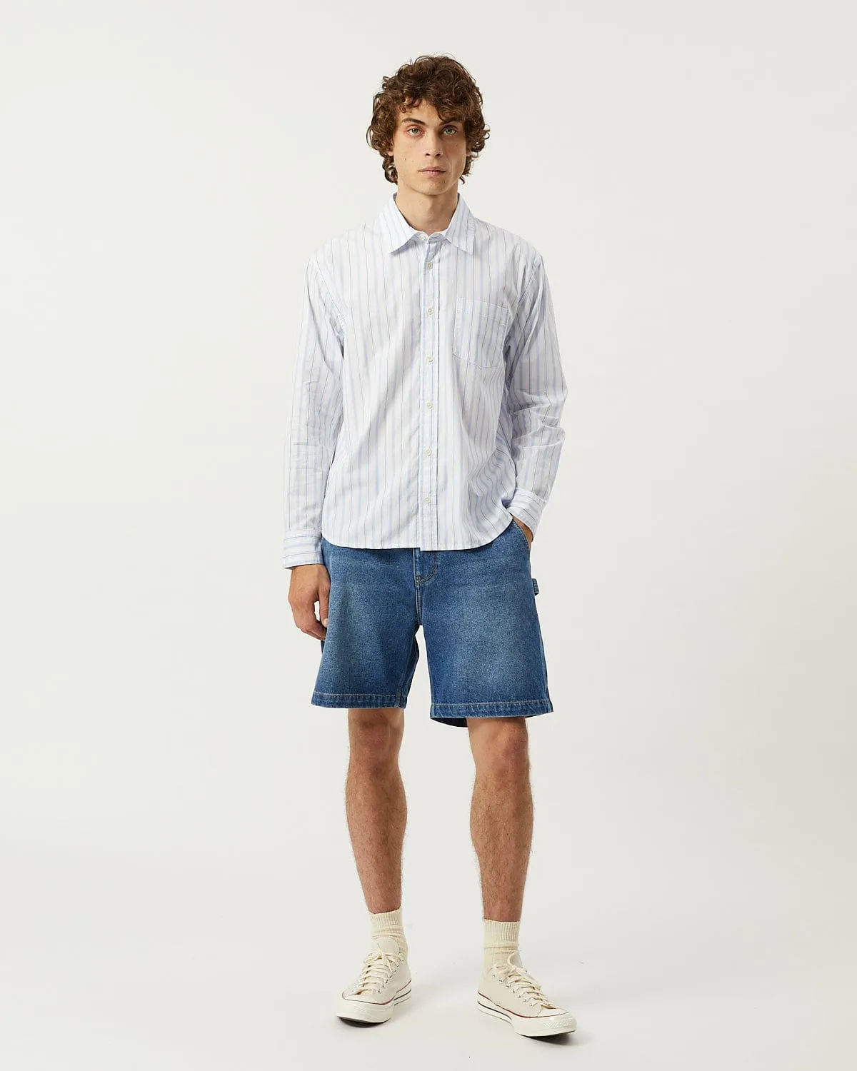 Berg Stripe LS - White sold by Corridor