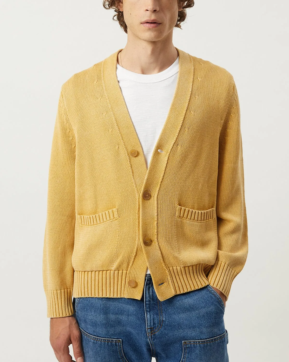Acid Wash Cardigan - Gold sold by Corridor product image thumbnail 2