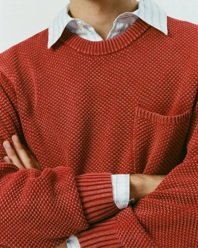 Pocket Crewneck - Red made by Corridor