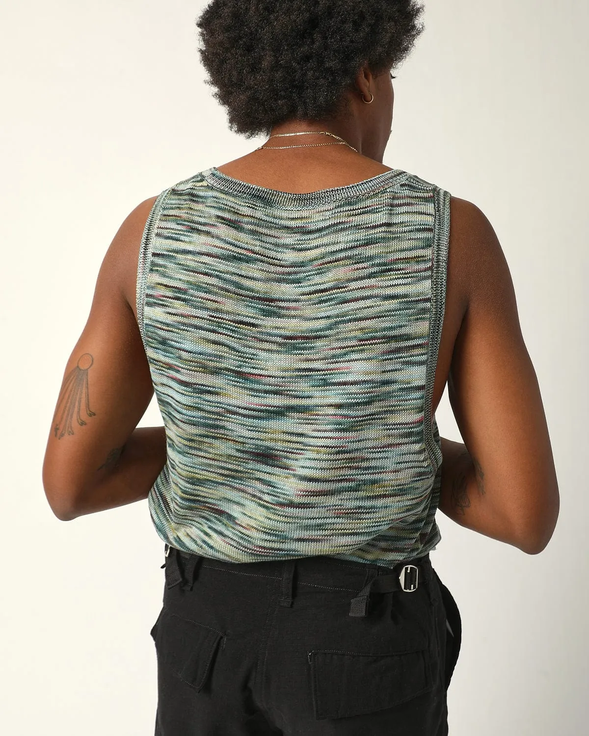 Pima Spacedye Tank - Green sold by Corridor product image thumbnail 5