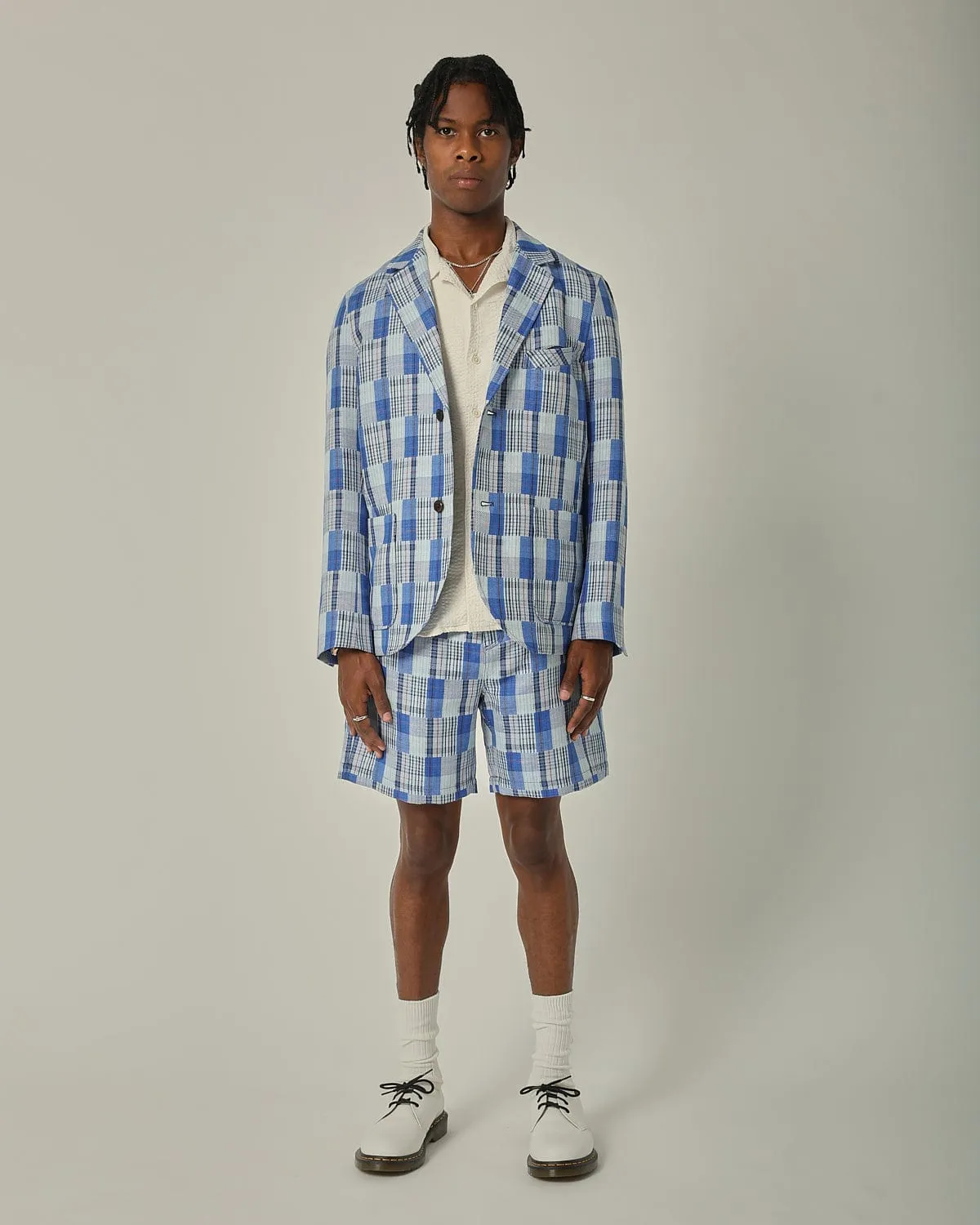 Linen Patchwork 2 Button Blazer sold by Corridor product image thumbnail 2