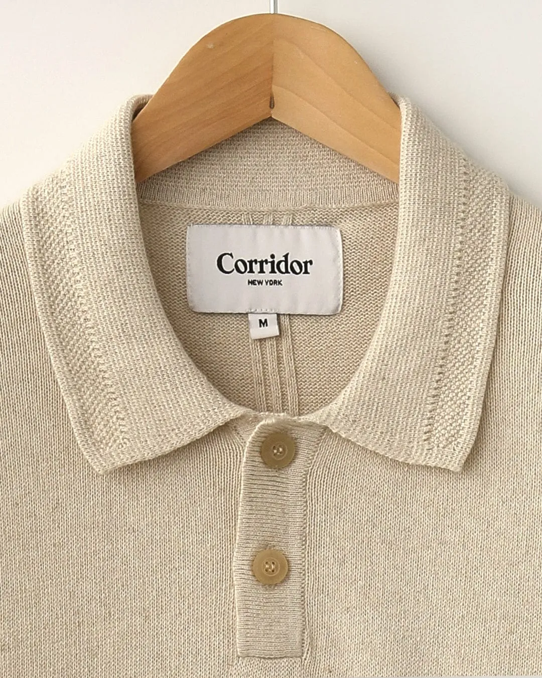 Knit Slouchy Polo - Natural sold by Corridor product image thumbnail 2