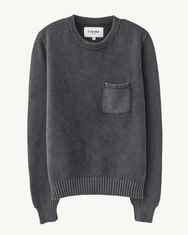 Pocket Crewneck - Black made by Corridor