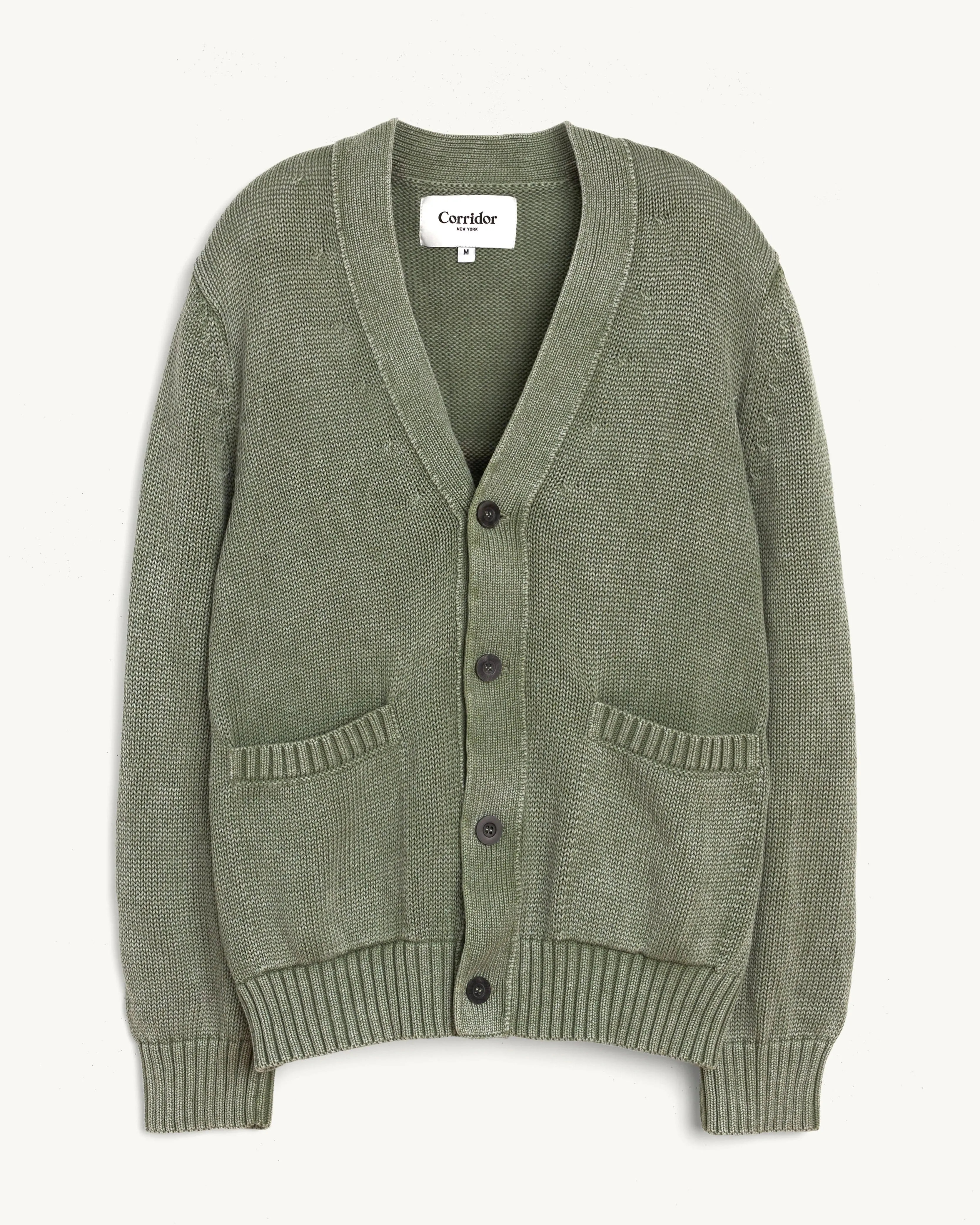 Acid Wash Cardigan - Seafoam sold by Corridor