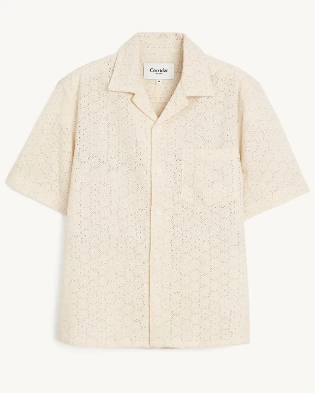 Floral Eyelet SS - Natural sold by Corridor