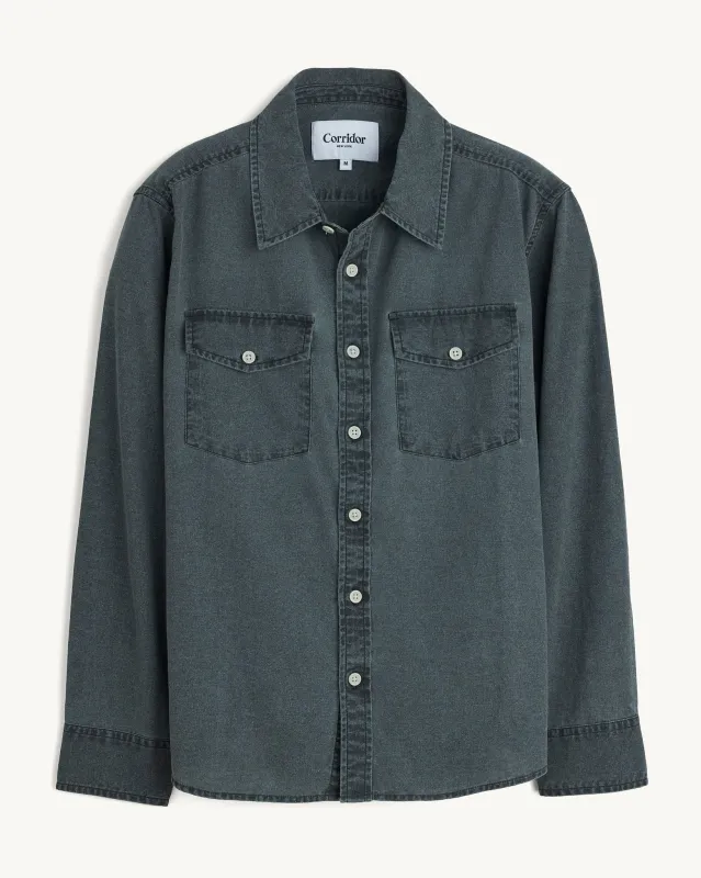 Pigment Dye Canvas LS - Black made by Corridor