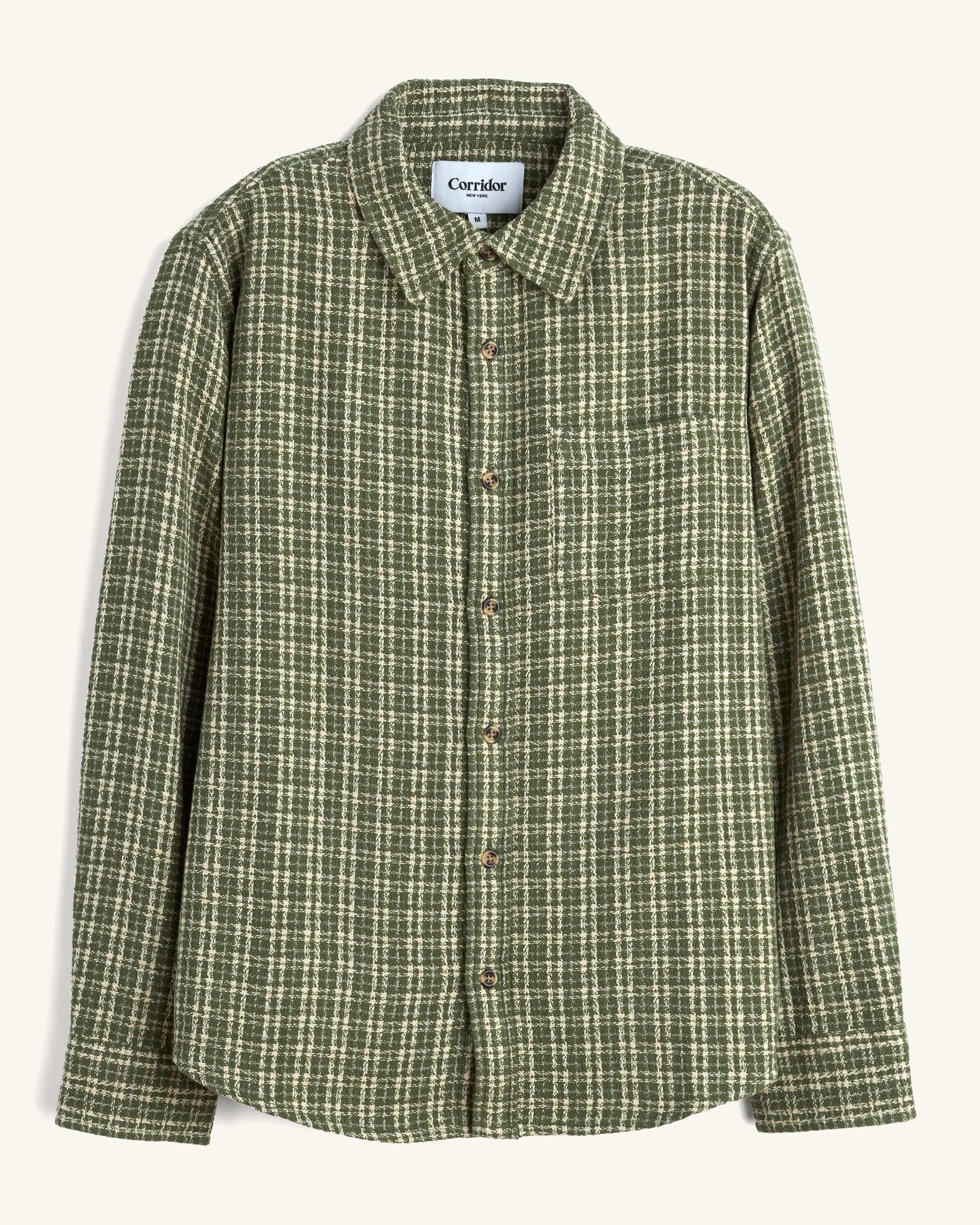 Reverse Tweed LS - Green sold by Corridor