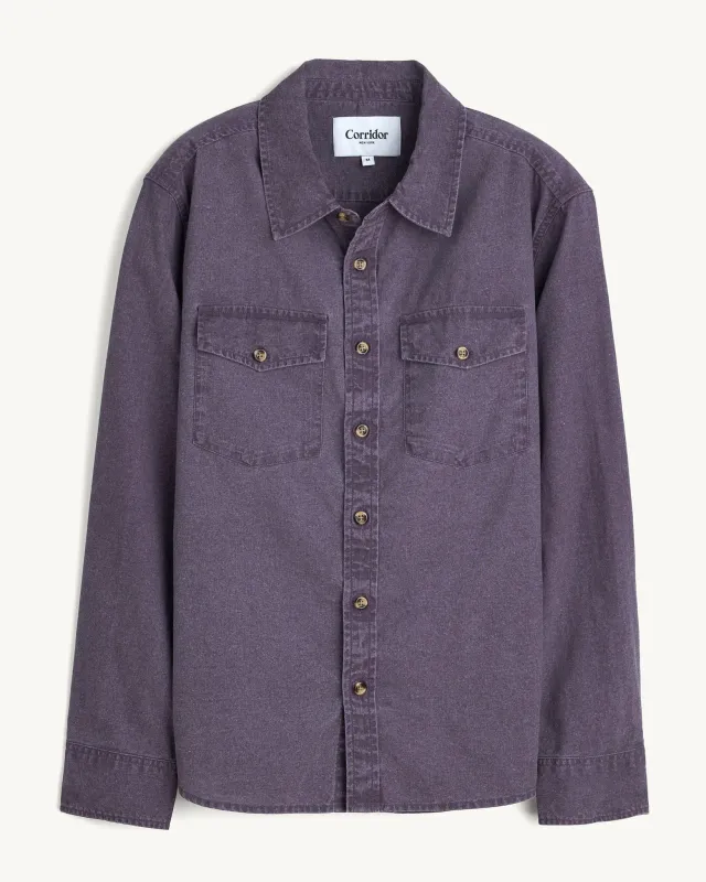 Pigment Dye Canvas LS - Purple made by Corridor