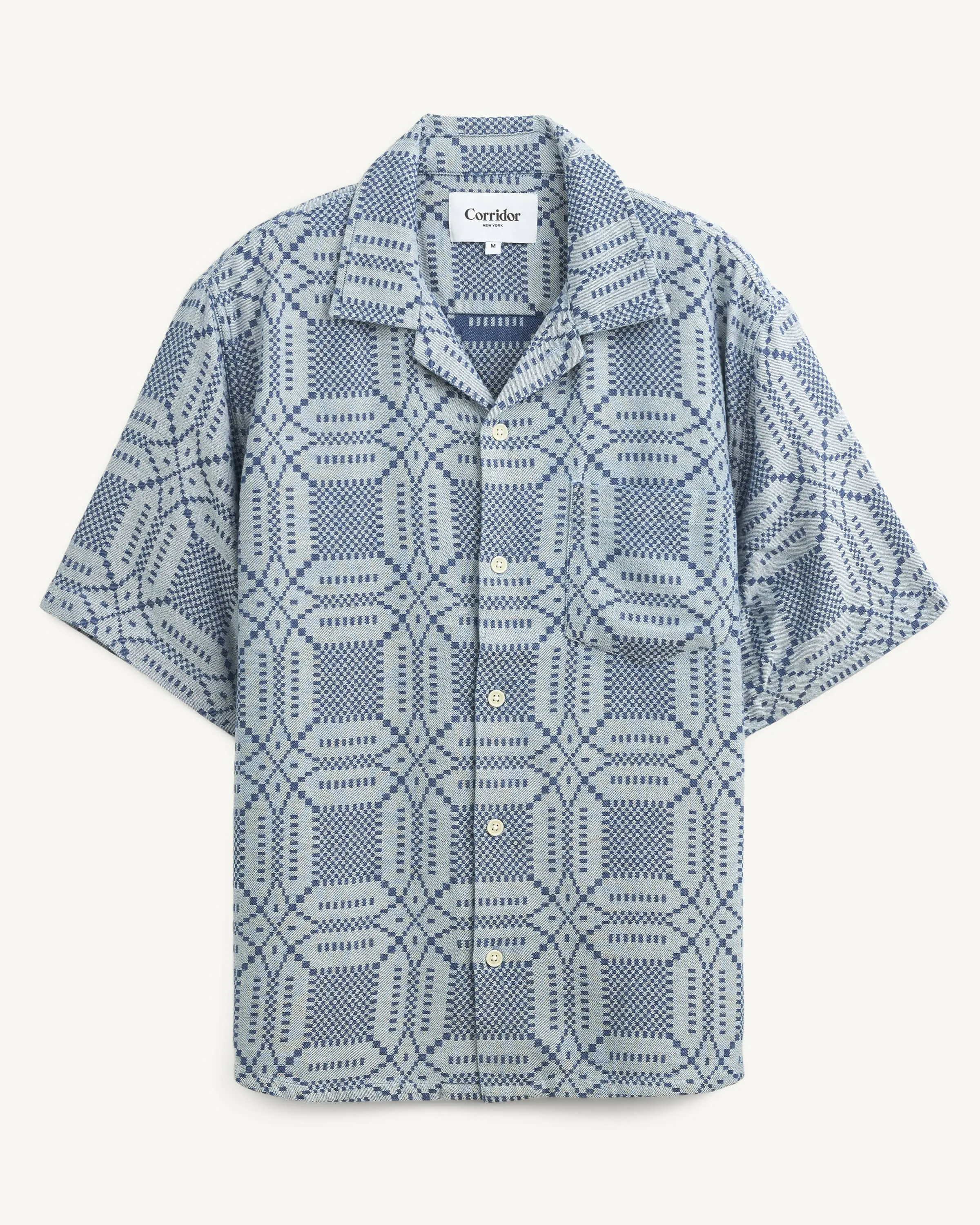 Indigo Jacquard SS sold by Corridor