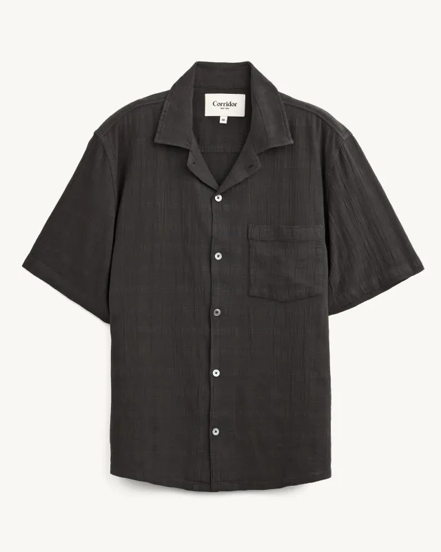 Washed Dobby SS - Black made by Corridor