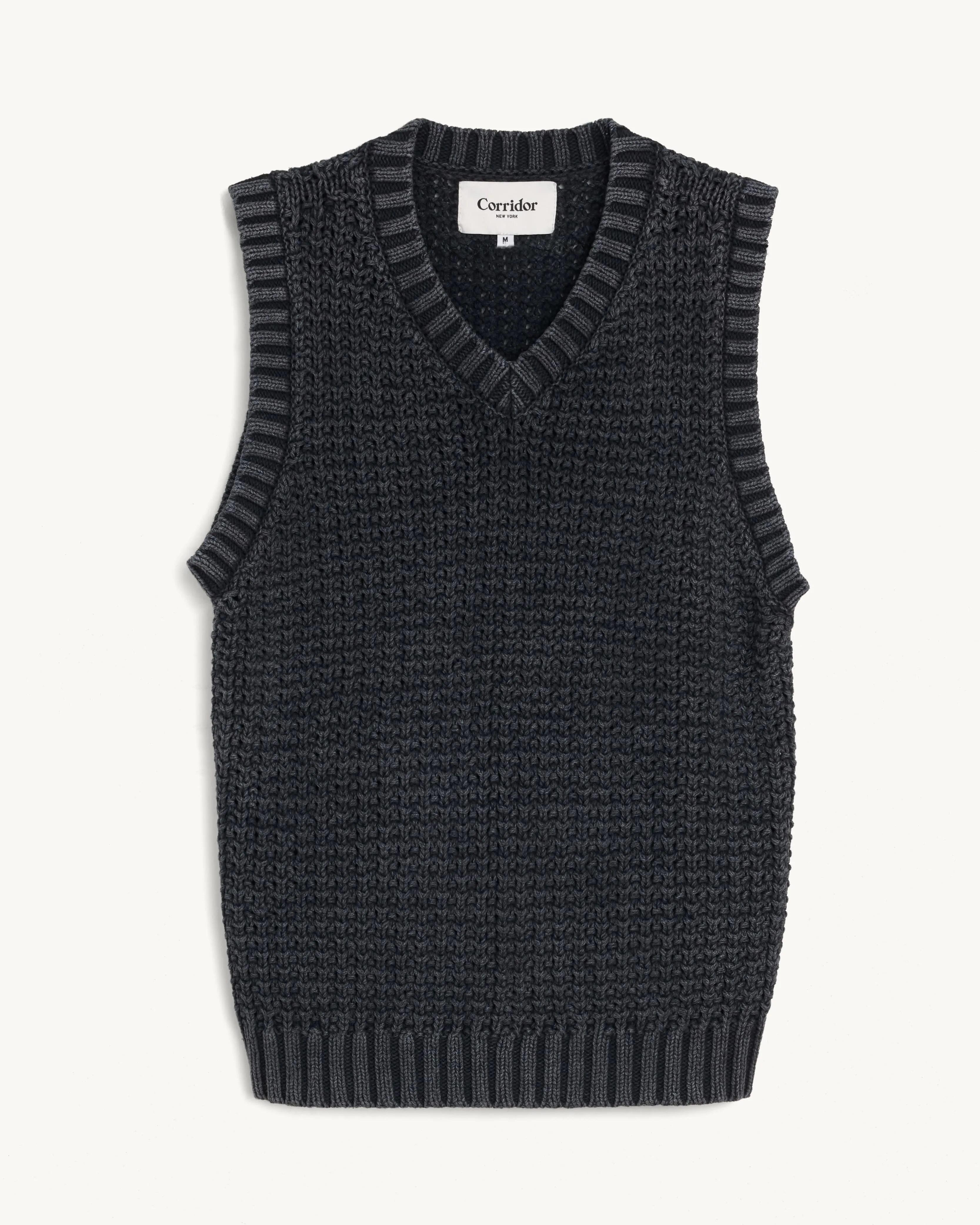 Garment Washed Vest - Black sold by Corridor