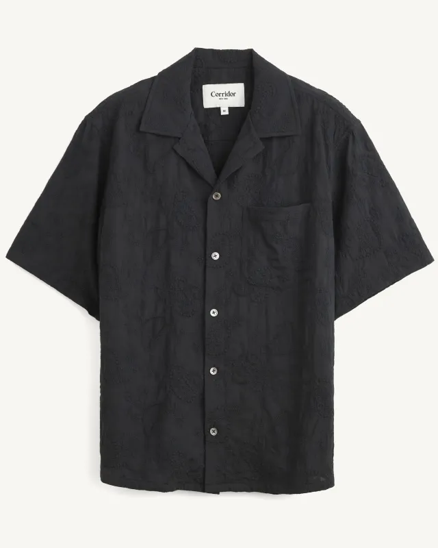 Paisley Embroidery SS - Black made by Corridor