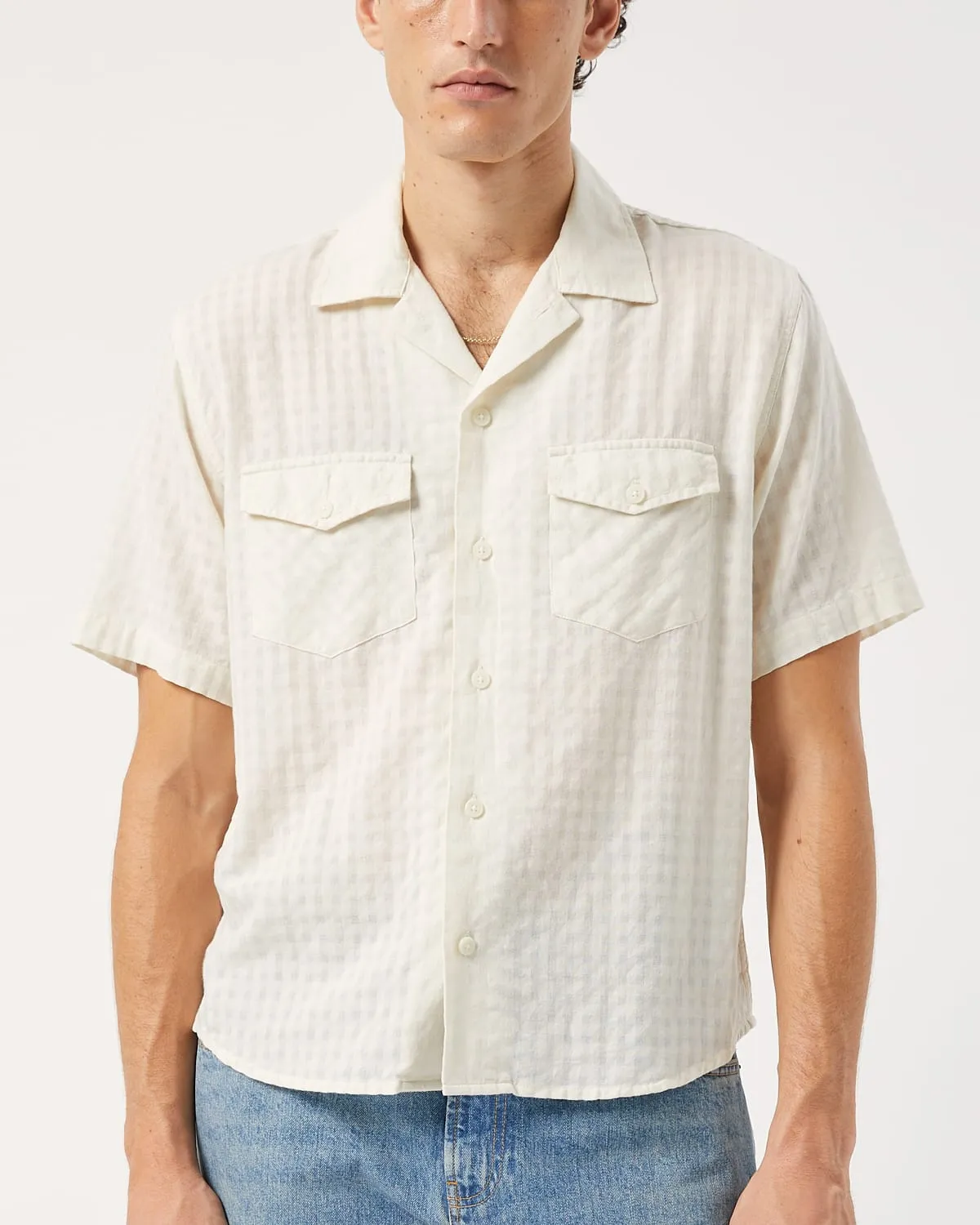 Windowpane Check SS - Natural sold by Corridor product image thumbnail 3