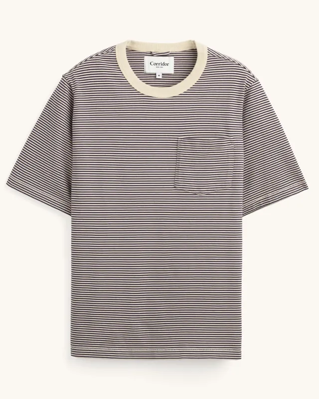 Stripe Tee - Plum made by Corridor