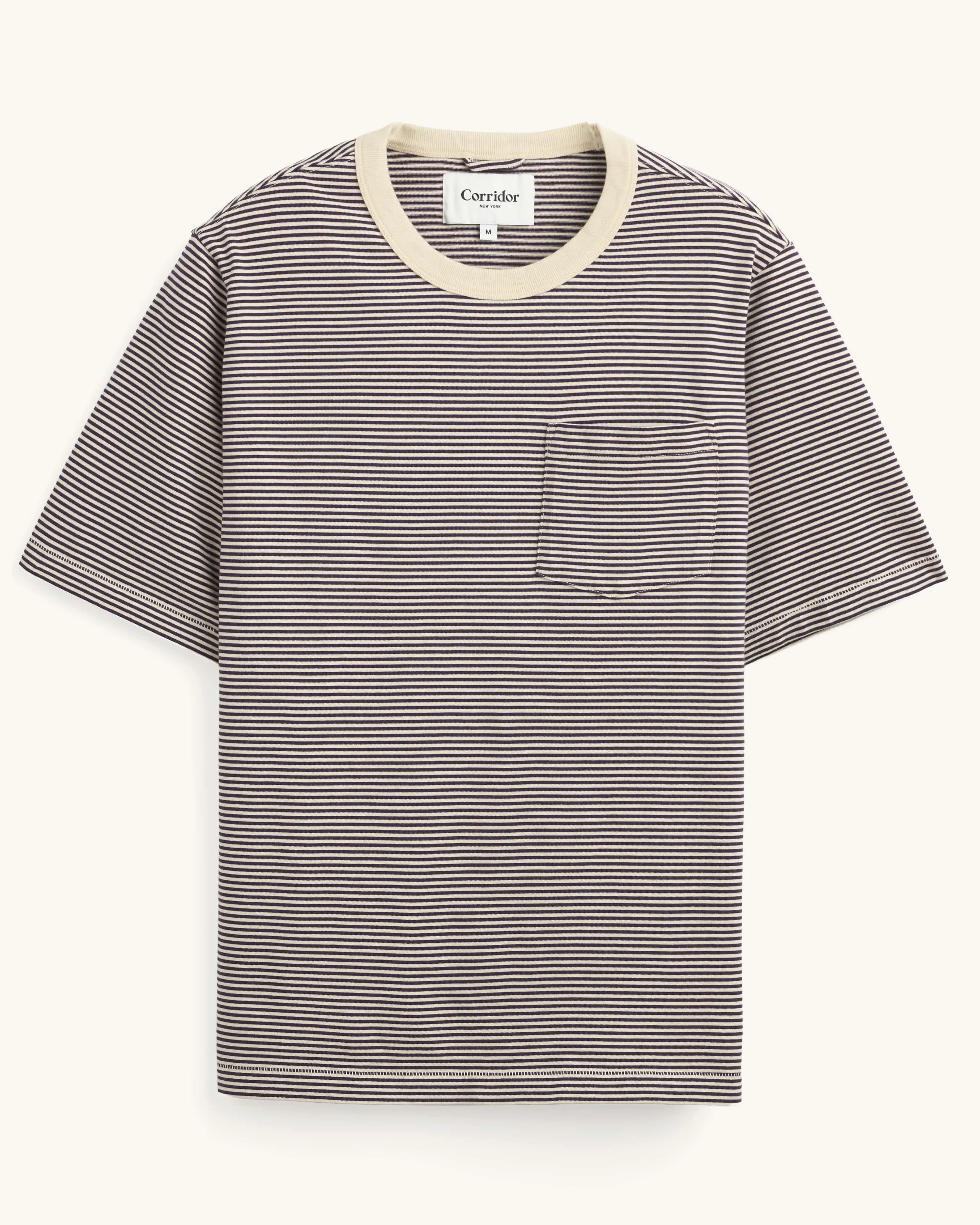 Stripe Tee - Plum sold by Corridor
