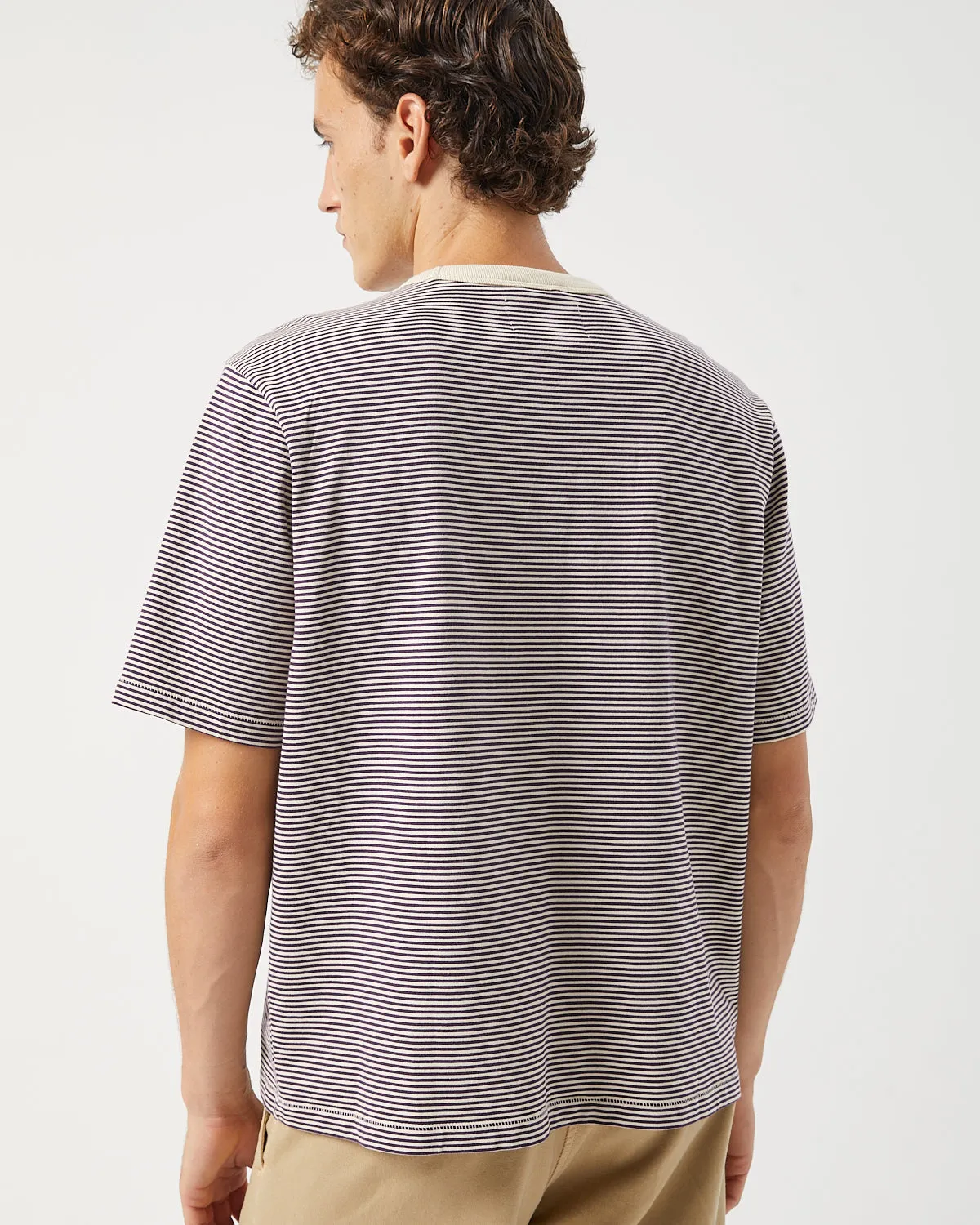 Stripe Tee - Plum sold by Corridor product image thumbnail 4
