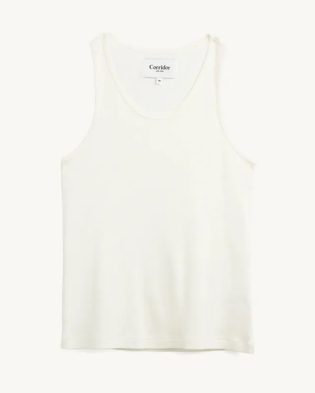 Ribbed Tank - White made by Corridor