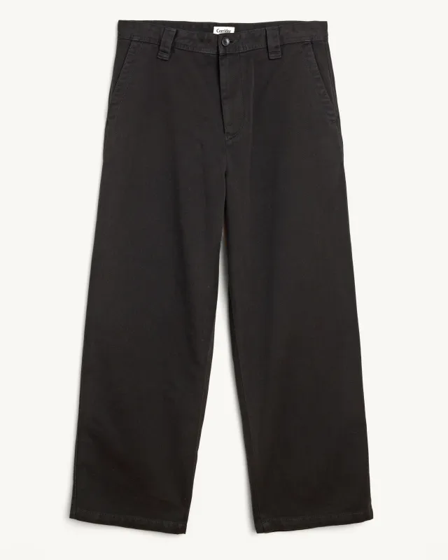 Wide Twill Pant - Black made by Corridor
