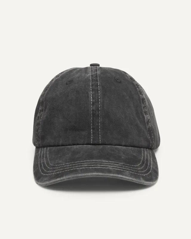 Garment Washed Cap - Black made by Corridor