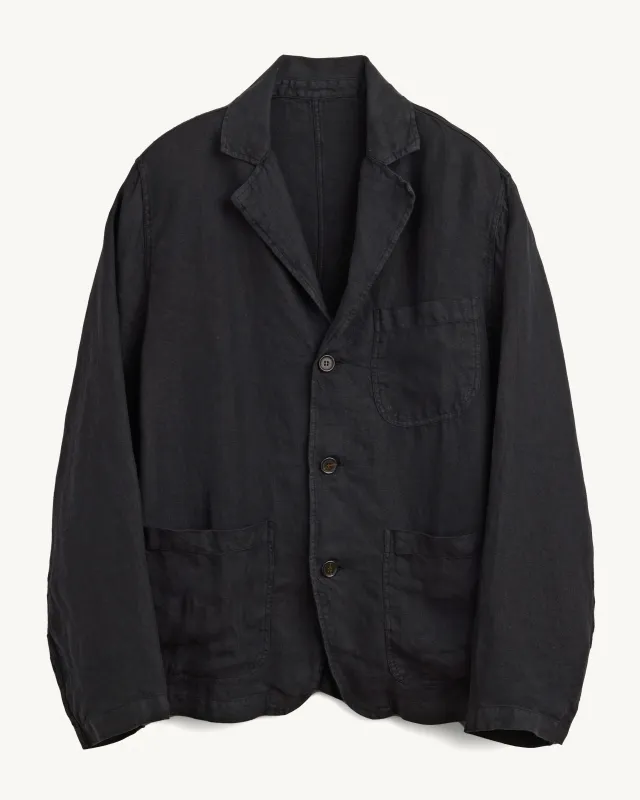 Linen Blazer - Black made by Corridor