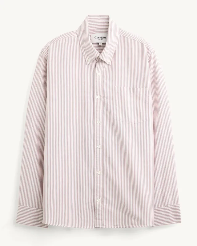 Stripe Oxford LS - Red made by Corridor