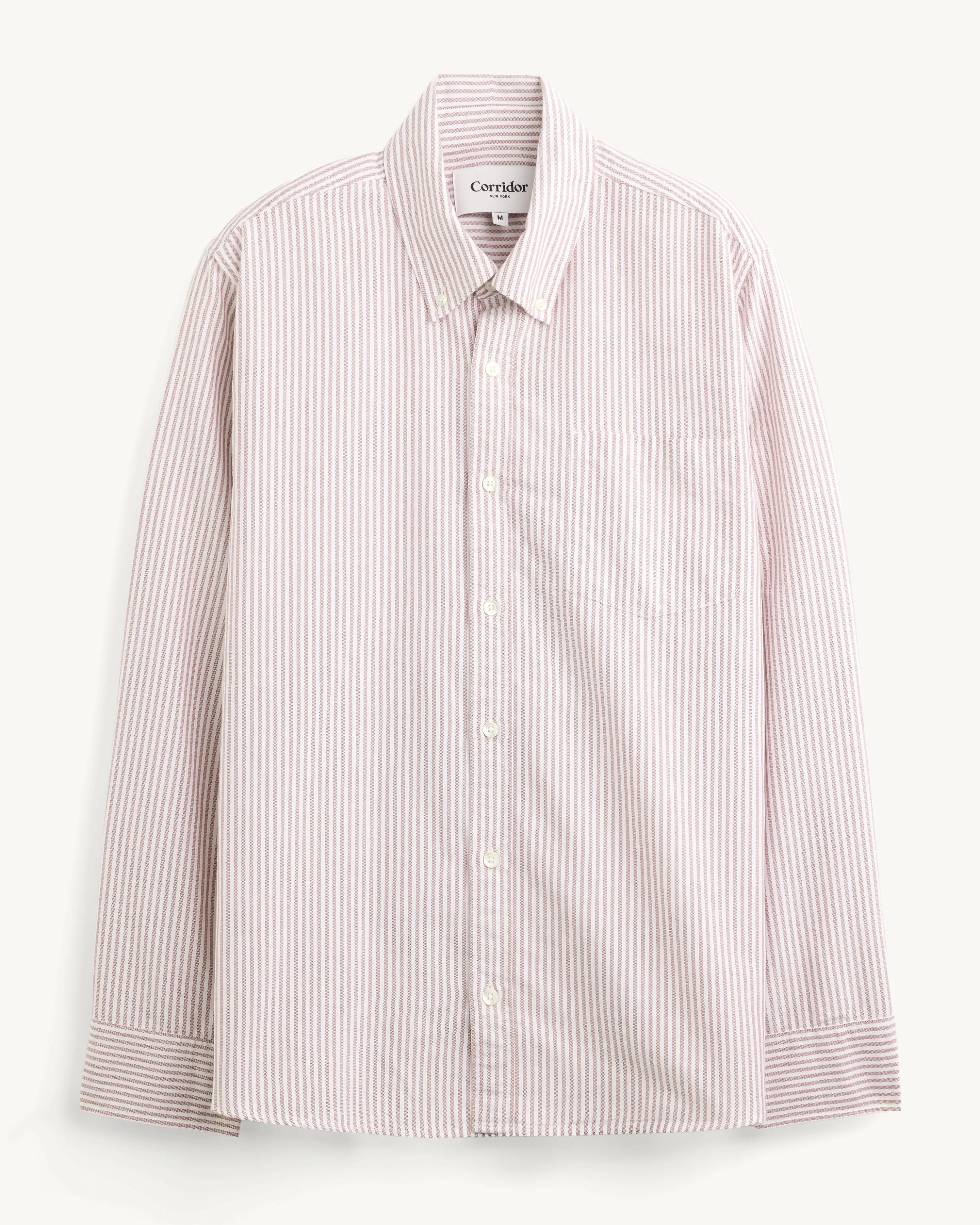 Stripe Oxford LS - Red sold by Corridor