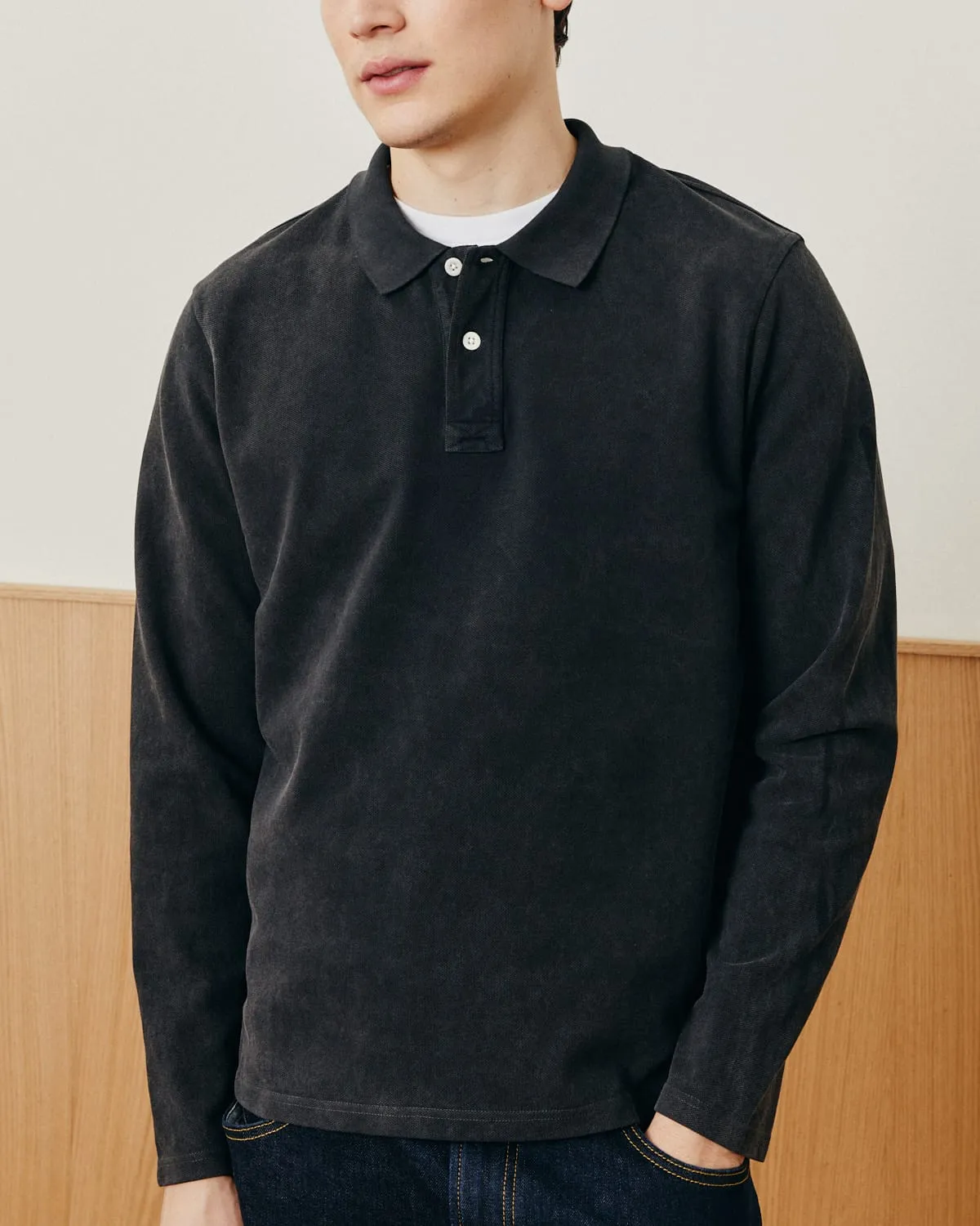 LS Pique Polo - Black sold by Corridor product image thumbnail 3