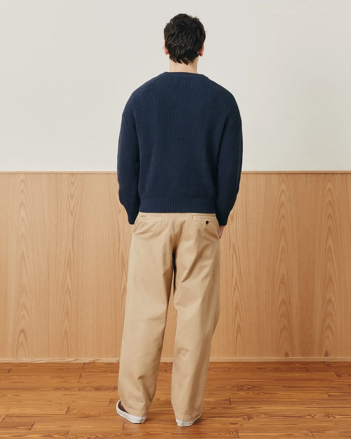 Washed Cotton Crewneck - Navy sold by Corridor product image thumbnail 5