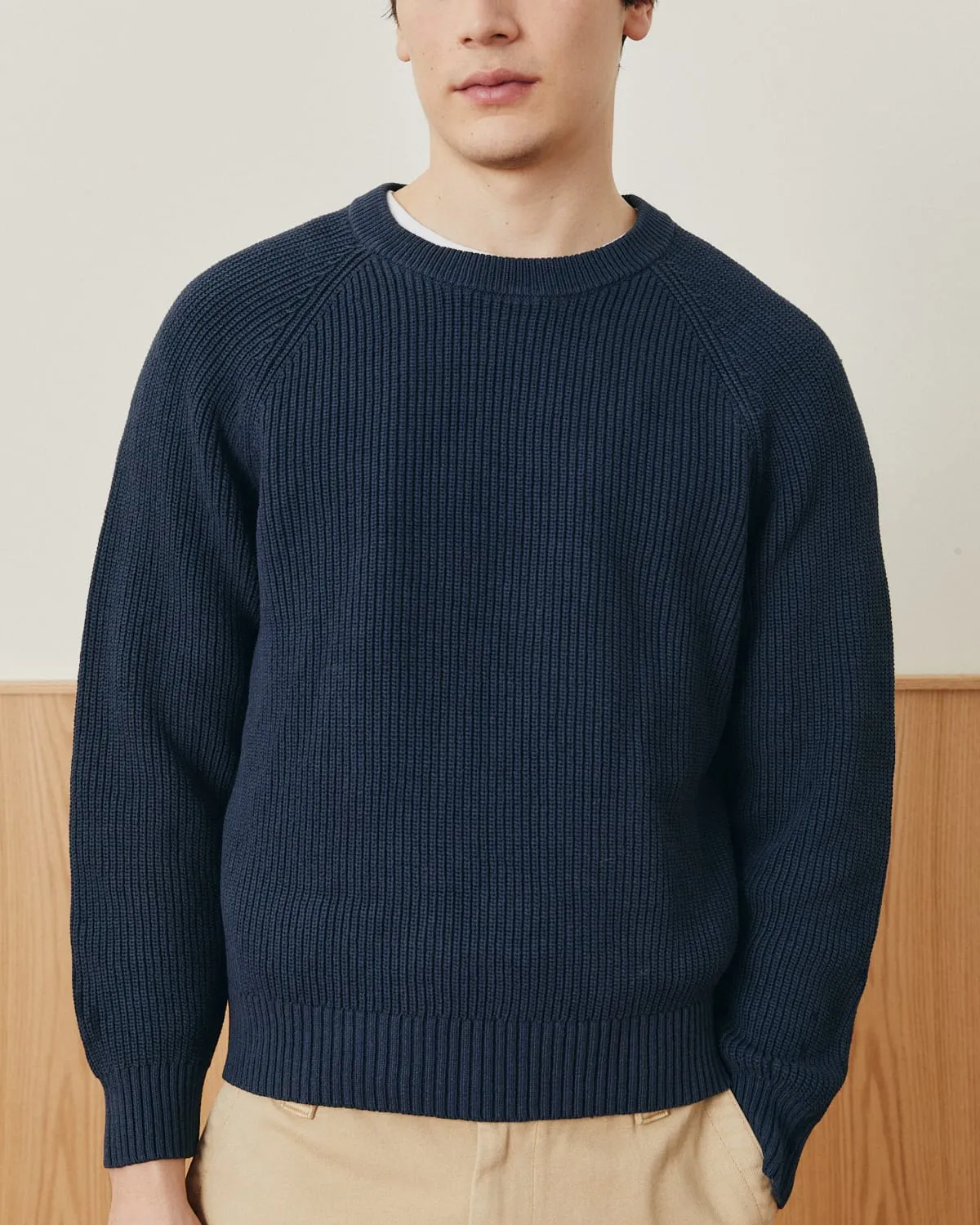 Washed Cotton Crewneck - Navy sold by Corridor product image thumbnail 3