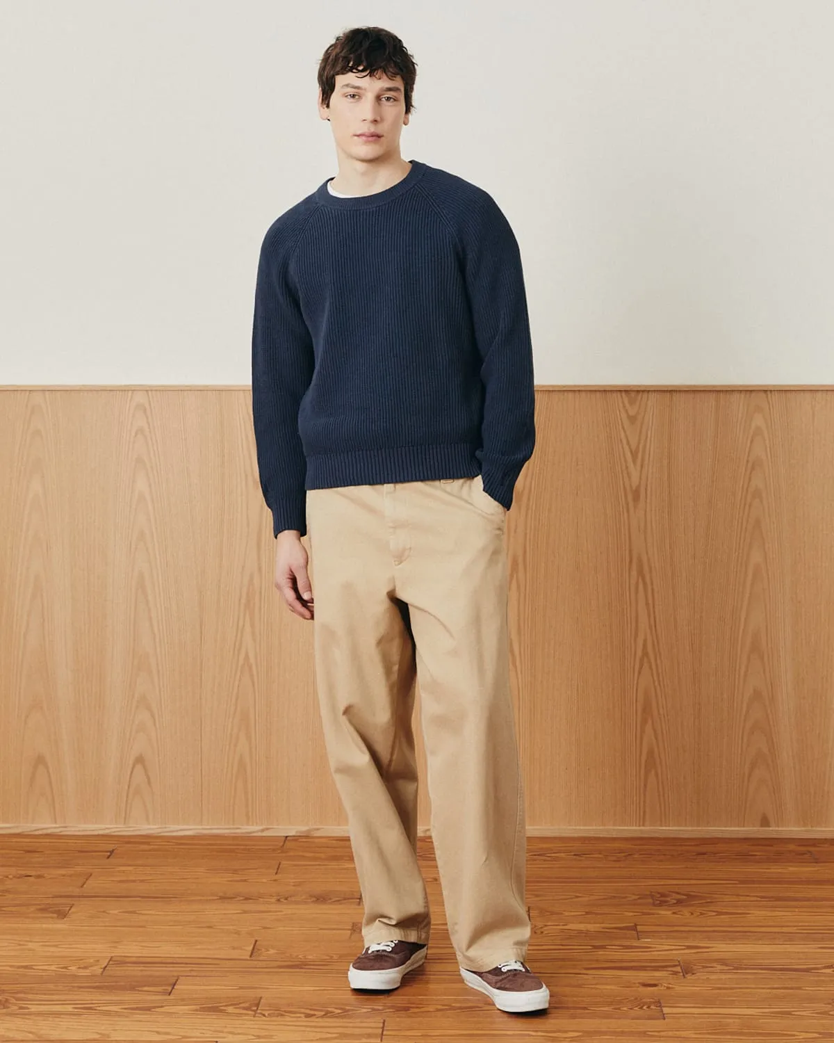 Washed Cotton Crewneck - Navy sold by Corridor product image thumbnail 2