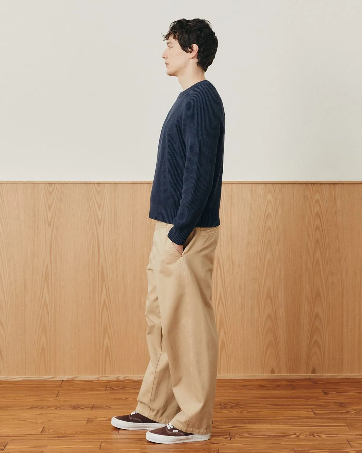 Washed Cotton Crewneck - Navy sold by Corridor product image thumbnail 4