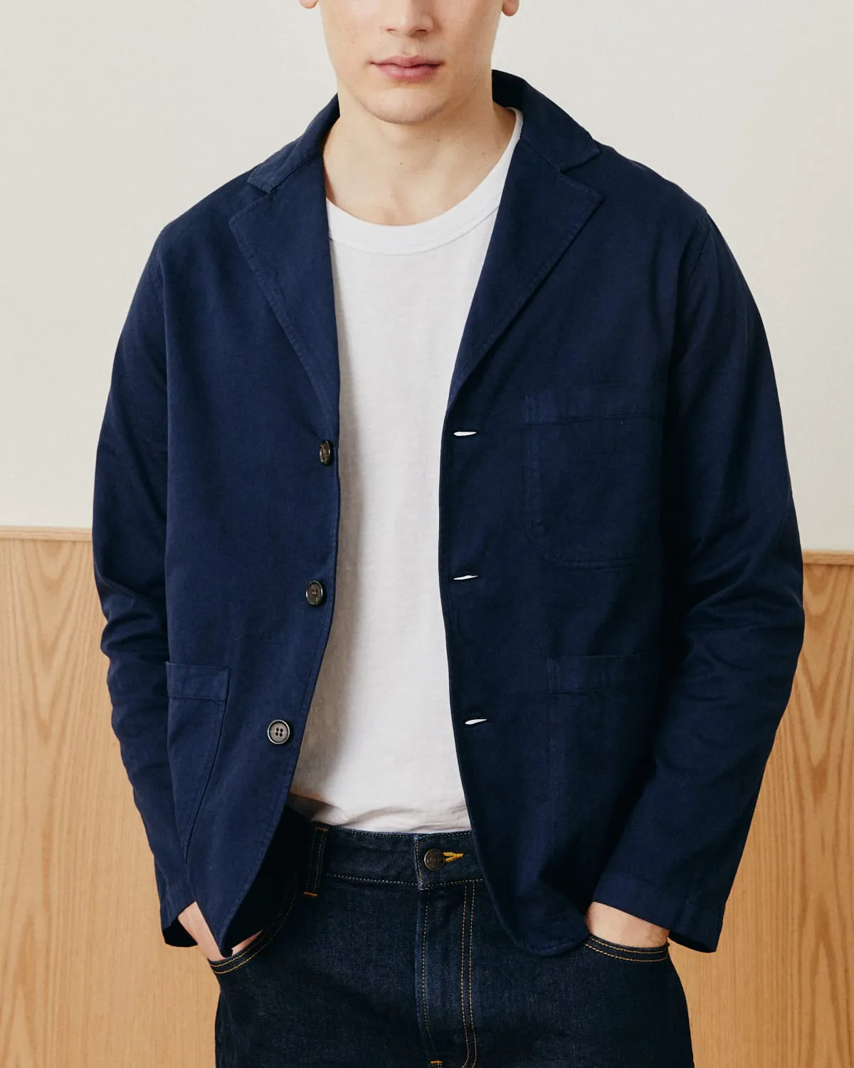 Twill Blazer - Navy sold by Corridor product image thumbnail 3