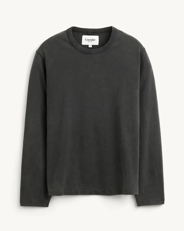 Garment Dye LS Tee - Black made by Corridor