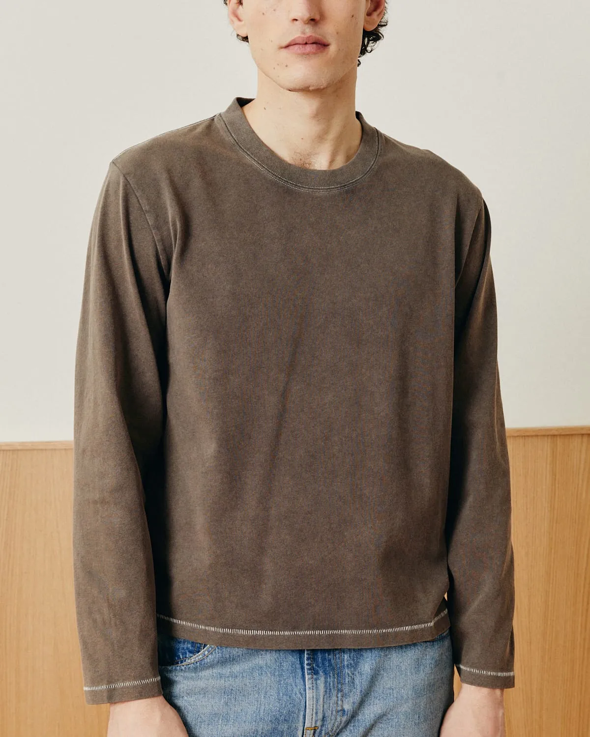 Garment Dye LS Tee - Brown sold by Corridor product image thumbnail 2