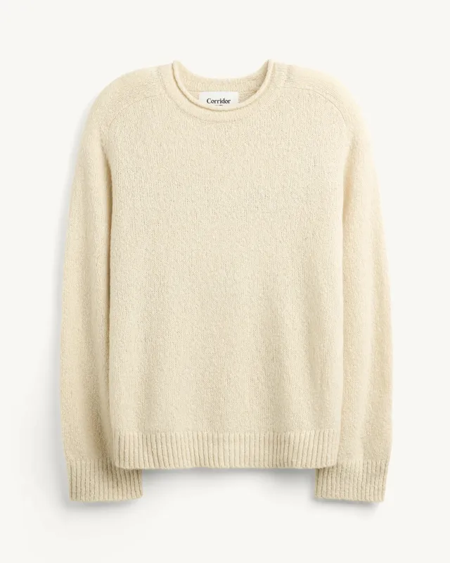 Wool Boucle Rollneck - Natural made by Corridor