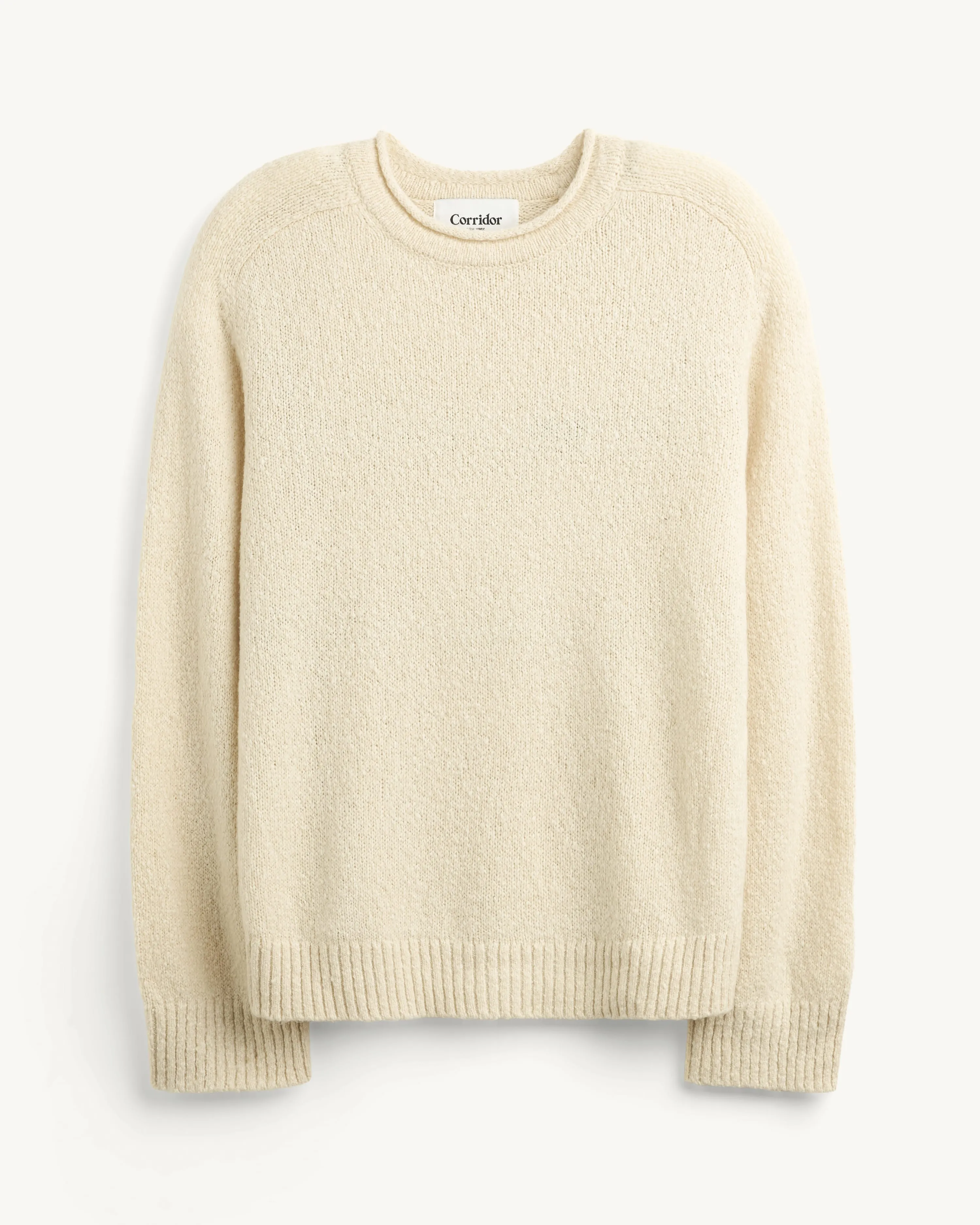 Wool Boucle Rollneck - Natural sold by Corridor