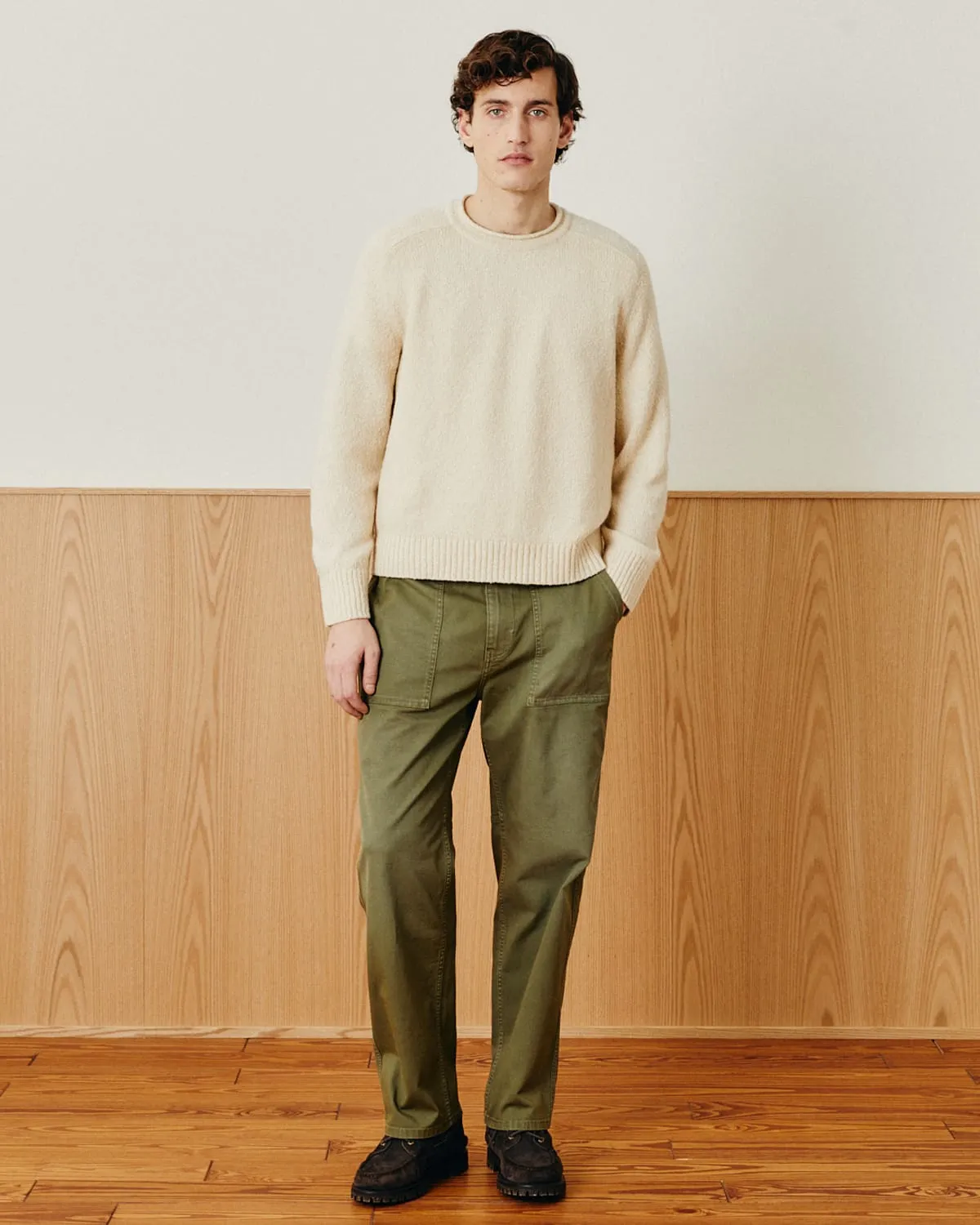 Wool Boucle Rollneck - Natural sold by Corridor product image thumbnail 2
