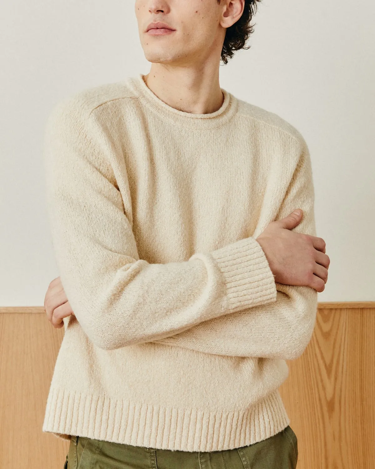 Wool Boucle Rollneck - Natural sold by Corridor product image thumbnail 3