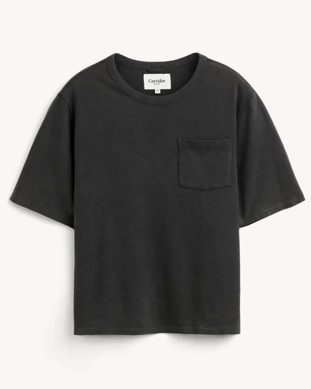 Washed Terry T-Shirt - Black made by Corridor