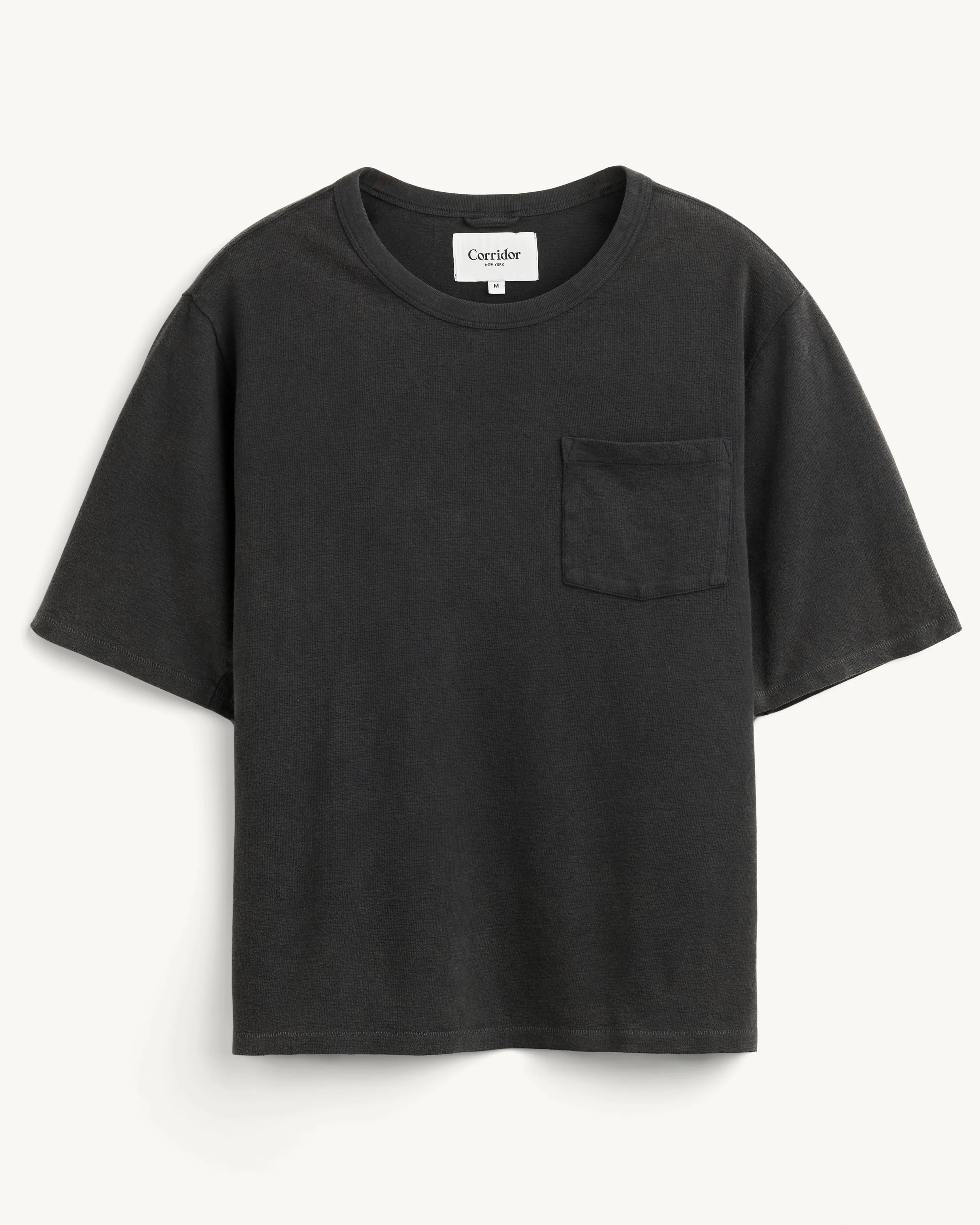 Washed Terry T-Shirt - Black sold by Corridor