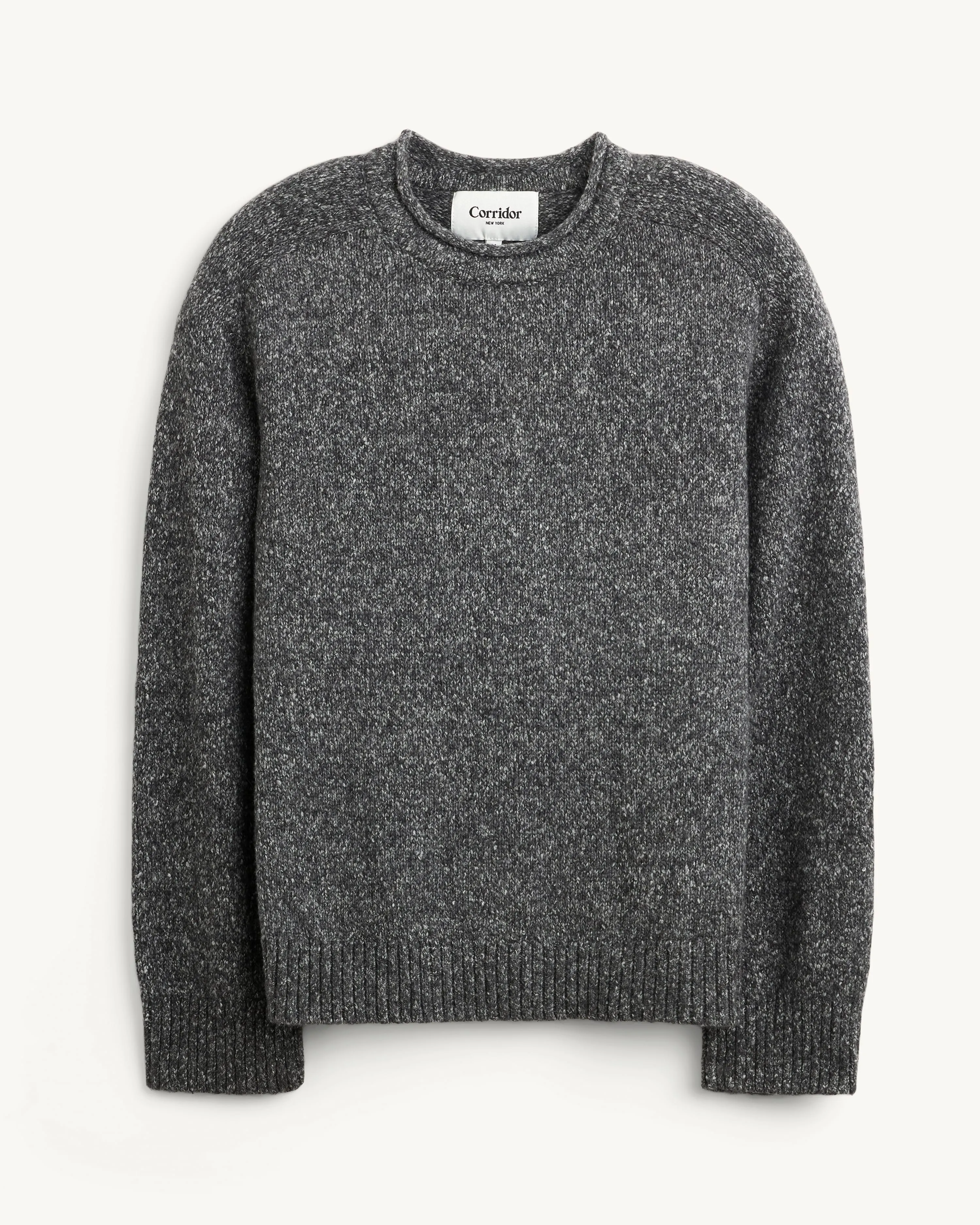 Wool Boucle Rollneck - Black sold by Corridor