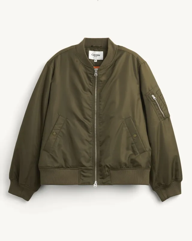 Nylon Bomber Jacket - Army made by Corridor