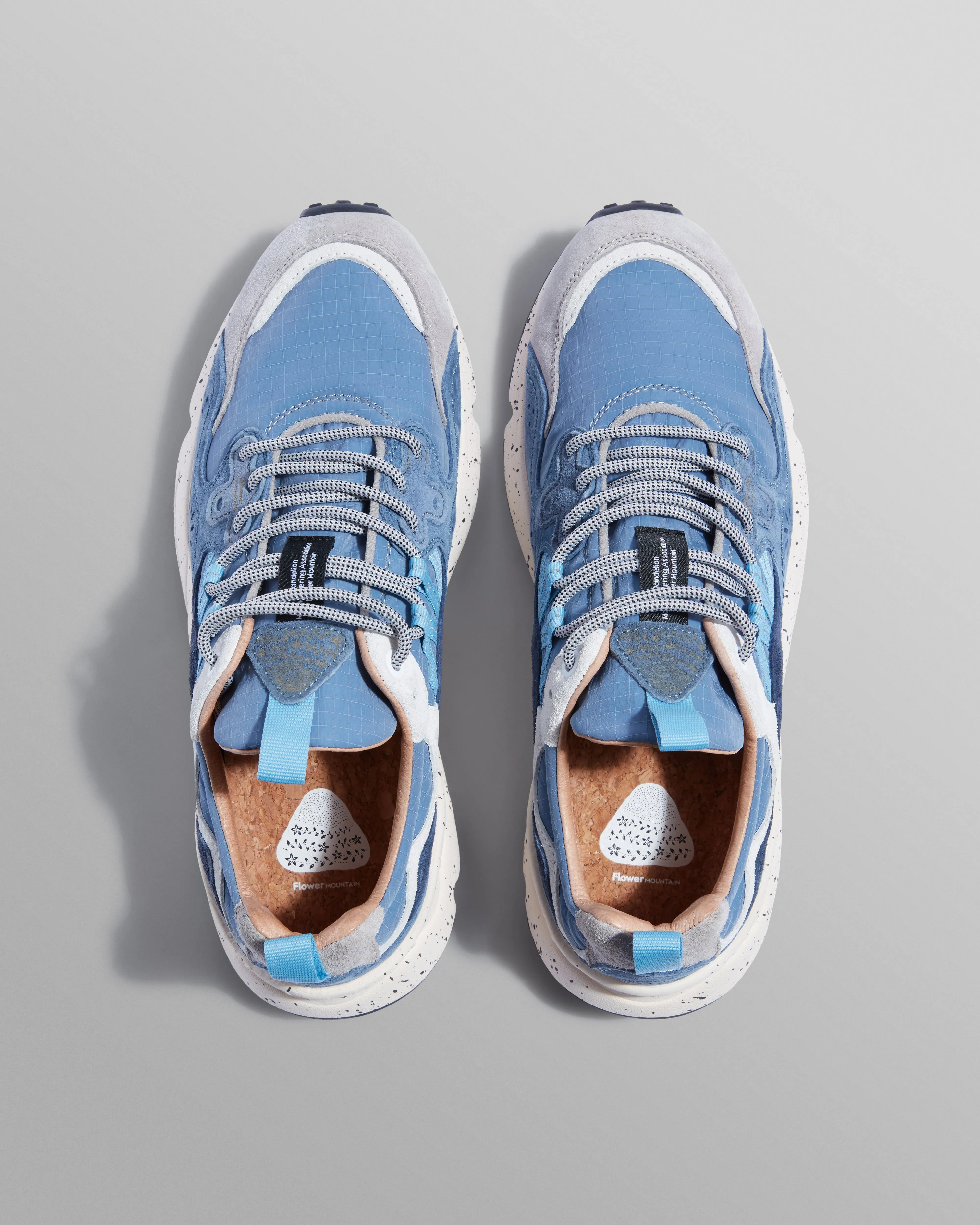 Flower Mountain - Blue Suede And Technical Fabric Trainers sold by Wax London product image thumbnail 2