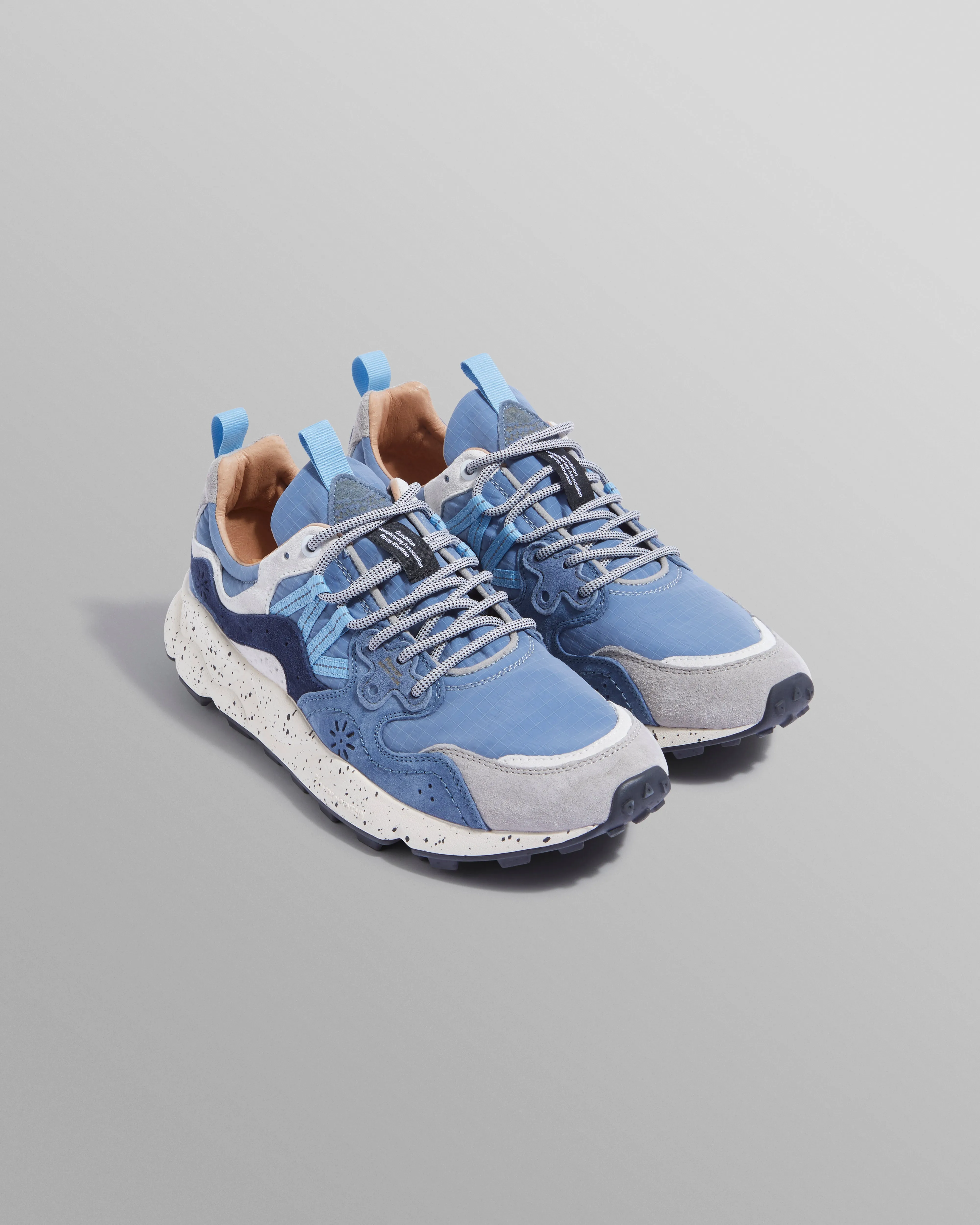 Flower Mountain - Blue Suede And Technical Fabric Trainers sold by Wax London product image thumbnail 4