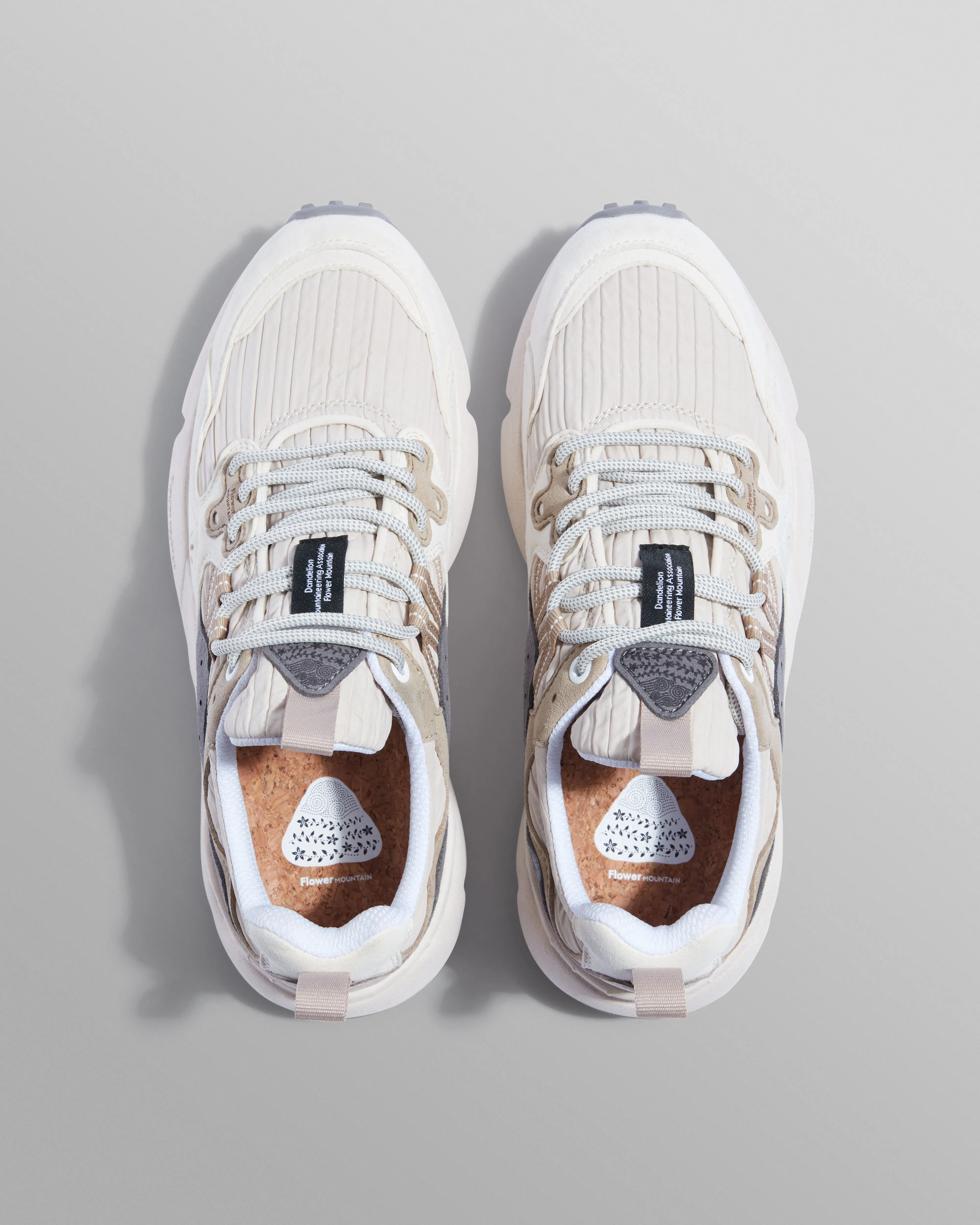 Flower Mountain - Cream Suede And Technical Fabric Trainers sold by Wax London product image thumbnail 2