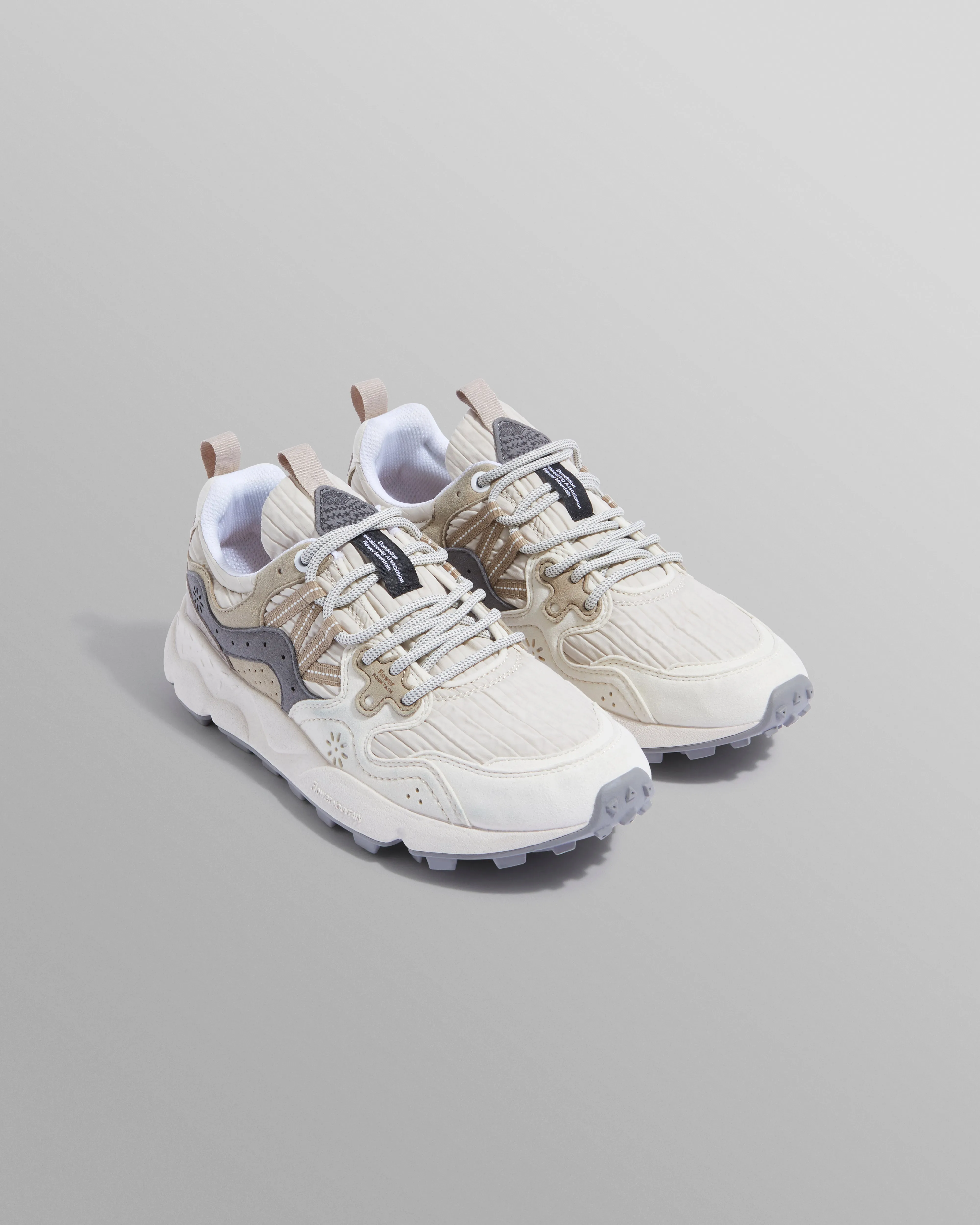 Flower Mountain - Cream Suede And Technical Fabric Trainers sold by Wax London product image thumbnail 4