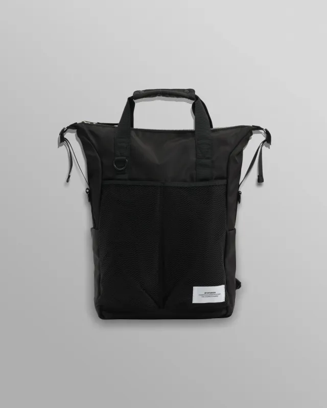AY Studios - Black Water-Resistant Backpack made by Wax London